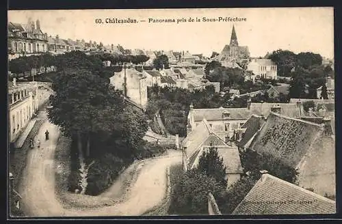 AK Châteaudun, Panorama pris de la Sous-Préfecture