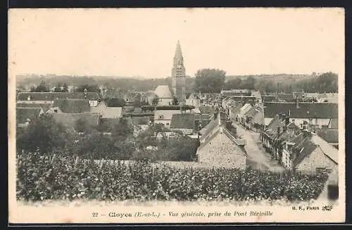 AK Cloyes, Vue générale, prise du Pont Bériville