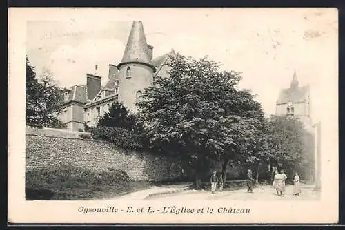 AK Oysonville, L`Église et le Château