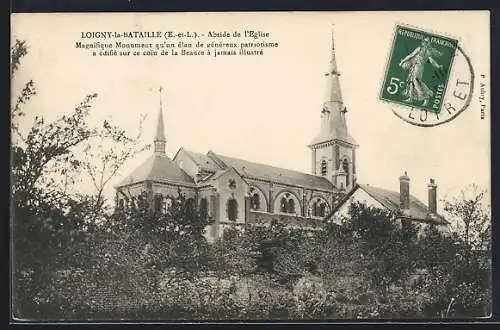 AK Loigny-la-Bataille, Abside de l`Église monument de patriotisme