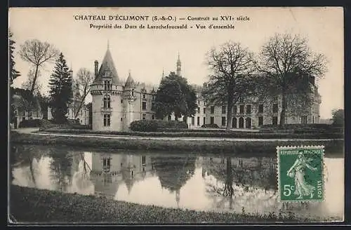 AK Éclimont, Vue d`ensemble du château du XVIe siècle des Ducs de La Rochefoucauld