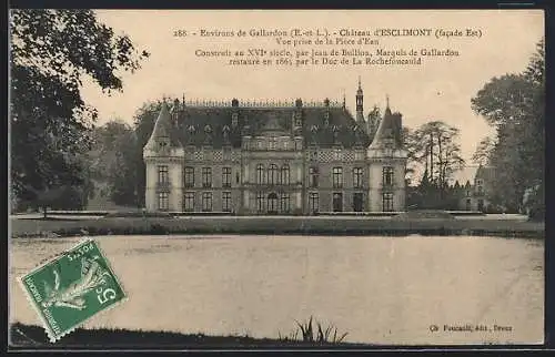 AK Esclimont, Château d`Esclimont (facade Est) vue sur la pièce d`eau