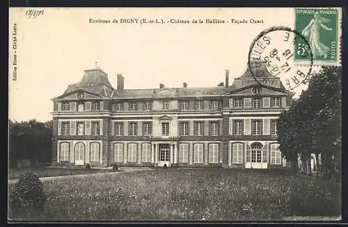 AK Digny, Château de la Hallière, Facade Ouest