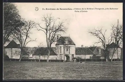 AK Belhomer, Château de la Rivière à Pontgouin, Porte d`Entrée