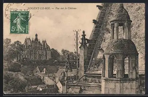 AK Nogent-le-Roi, Vue sur le Château