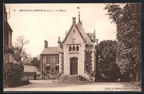 AK Béville-le-Comte, La Mairie