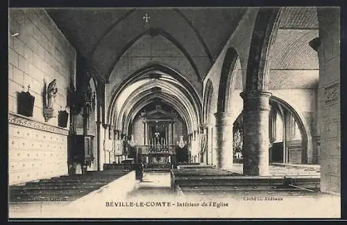 AK Béville-le-Comte, Intérieur de l`Église