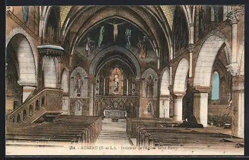 AK Auneau, Intérieur de l`église Saint Remy