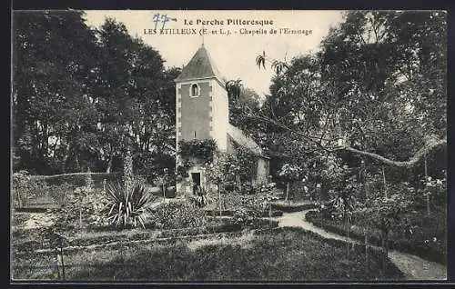 AK Les Étilleux, Chapelle de l`Ermitage et jardin pittoresque