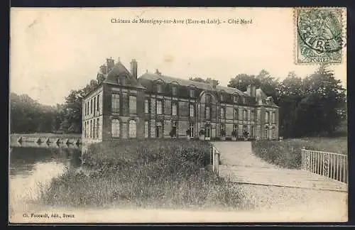 AK Montigny-sur-Avre, Château côté nord