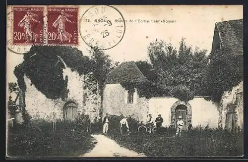 AK Brou, Ruines de l`Église Saint-Romain