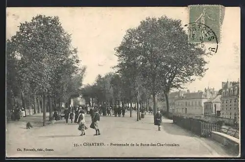 AK Chartres, Promenade de la Butte-des-Charbonniers