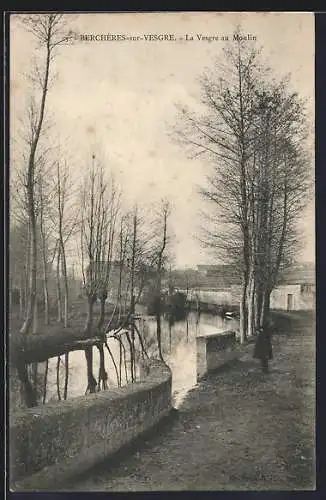 AK Berchères-sur-Vesgre, La Vegre au Moulin