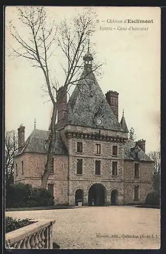 AK Esclimont, Entrée du Château et Cour d`honneur