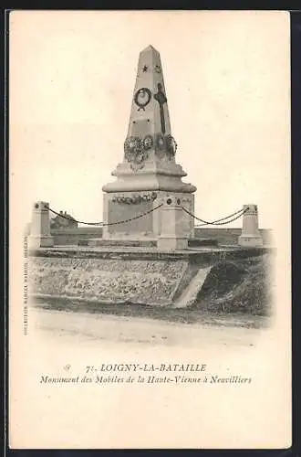 AK Loigny-la-Bataille, Monument des Mobiles de la Haute-Vienne à Neuvilliers