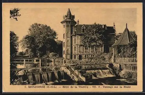 AK Saulnières, Hôtel de la Tourelle et vannage sur la Blaise