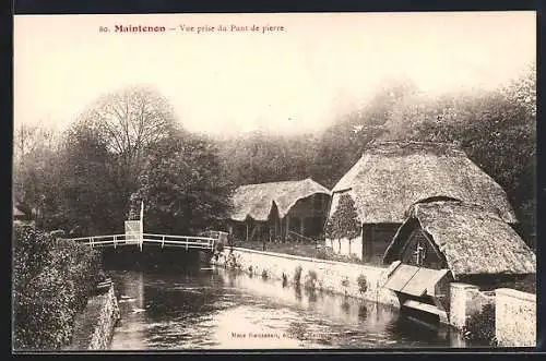 AK Maintenon, Vue prise du Pont de pierre