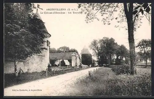 AK Argenvilliers, Le Château d`Oursières, Les Tourelles