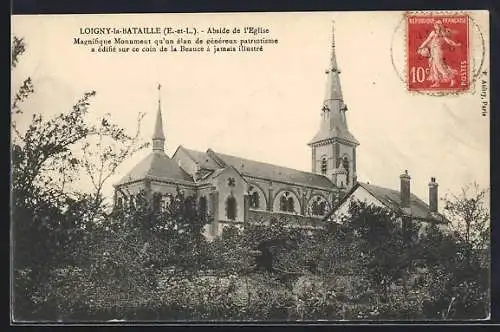 AK Loigny-la-Bataille, Abside de l`Église, monument de patriotisme en Beauce