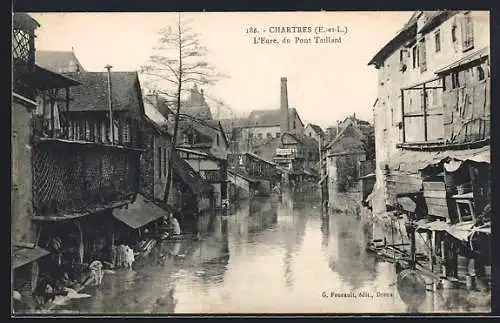 AK Chartres, L`Eure vue du Pont Taillard