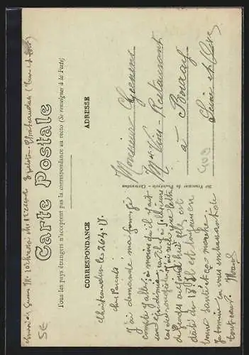 AK Châteaudun, Une Pensée de Châteaudun avec vues historiques en forme de pensée