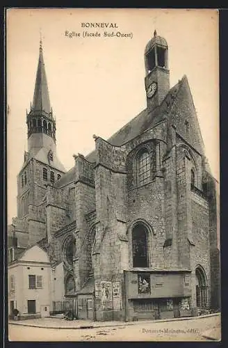 AK Bonneval, Église (facade Sud-Ouest)