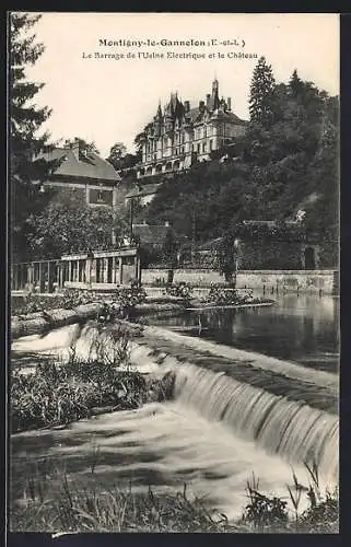 AK Montigny-le-Gannelon, Le Barrage de l`Usine Électrique et le Château