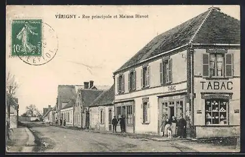 AK Vérigny, Rue principale et Maison Blavot