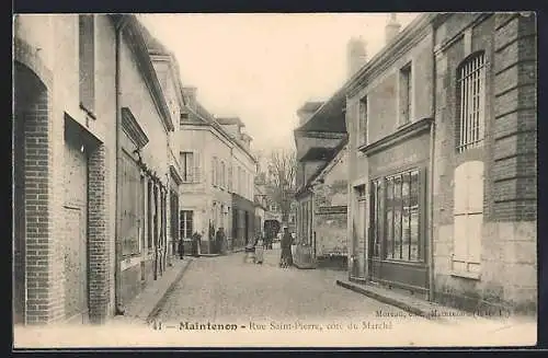 AK Maintenon, Rue Saint-Pierre, côté du Marché