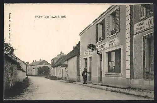 AK Paty de Hauches, Rue principale avec café et habitations