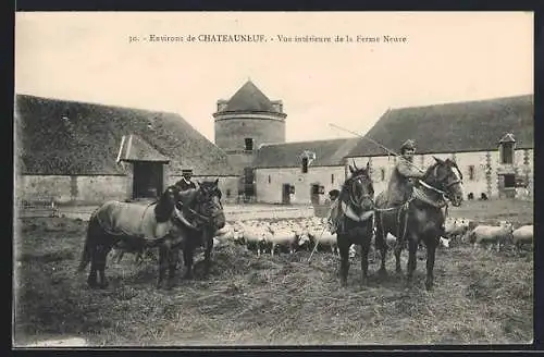 AK Châteauneuf, Vue intérieure de la Ferme Neuve