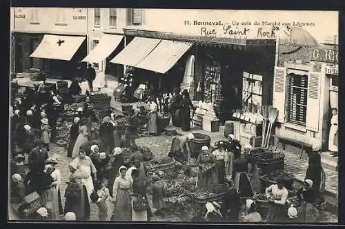 AK Bonneval, Un coin du Marché aux Légumes Rue Saint Roch