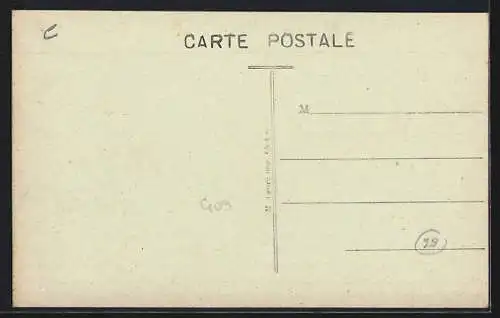 AK Brou, Usine à gaz avec cheminée et ouvriers devant l`entrée