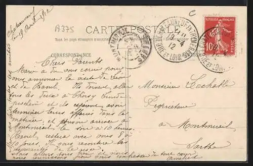 AK Châteauneuf-en-Thymerais, Vue prise Grande-Rue