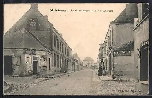 AK Maintenon, La Gendarmerie et la Rue La Ferté