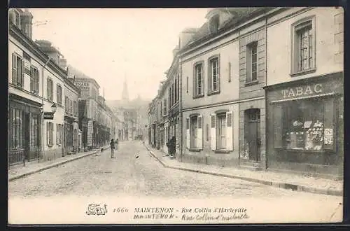 AK Maintenon, Rue Collin d`Harleville avec boutiques et tabac