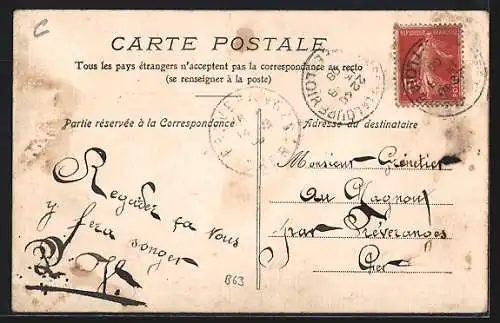 AK La Loupe, Avenue de la Renaissance avec coin restaurant et passants