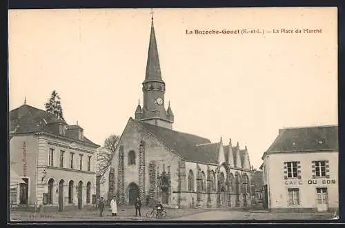 AK La Bazoche-Gouet, La Place du Marché