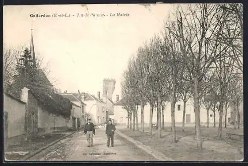 AK Gallardon, Jeu de Paume et la Mairie