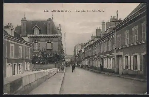 AK Dreux, Vue prise Rue Saint-Martin