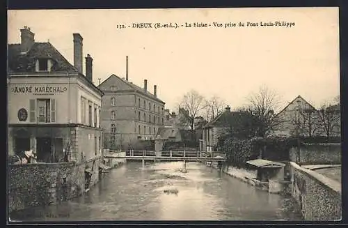 AK Dreux, La Blaise, Vue prise du Pont Louis-Philippe