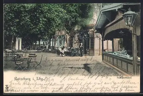 AK Ratzeburg i. Lbg., Schützenhof mit Terrasse