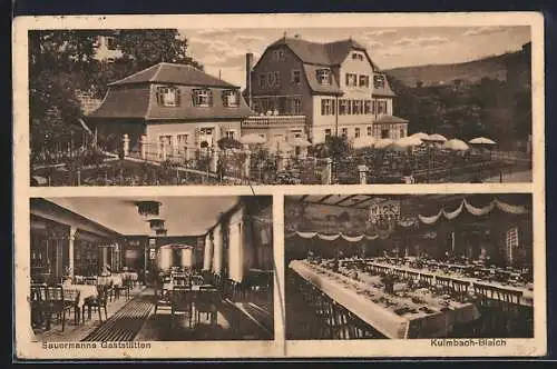 AK Kulmbach-Blaich, Sauermanns Gaststätte, Speisesaal, Aussenansicht