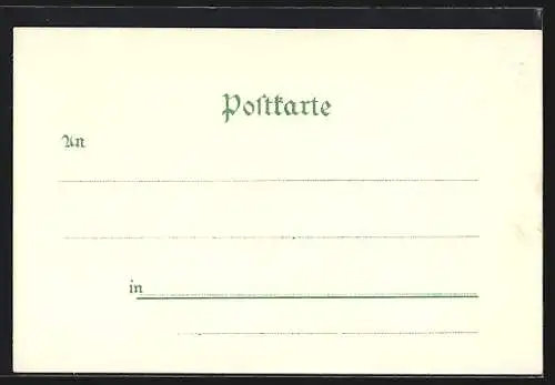 Lithographie Bad Kissingen, Hotel de Russie, Kurhaus-Strasse und Konversationssaal