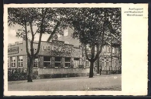 AK Wendhausen / Braunschweig, Gasthaus Waldesruh, Bes. E. Jäger, Aussenansicht