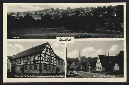 AK Gressthal, Gasthof und Metzgerei Jos. Sell, Strasse