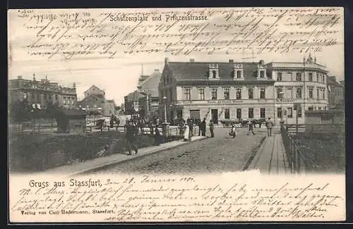 AK Stassfurt, Schulzenplatz und Prinzenstrasse