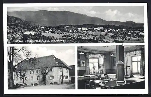 AK Ottoschwanden, Totalansicht, Gasthaus z. Freihof mit Innenansicht