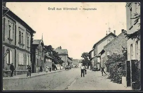 AK Wörrstadt, Partie an der Hauptstrasse