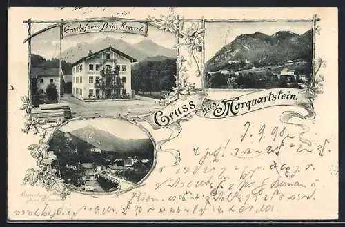 AK Marquartstein, Panorama und Gasthof zum Prinz Regent